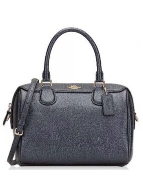 COACH F32202 🖤BLACK🖤 CROSSGRAIN LEATHER MINI BENNETT SATCHEL BAG 🌟LIKE NEW🌟